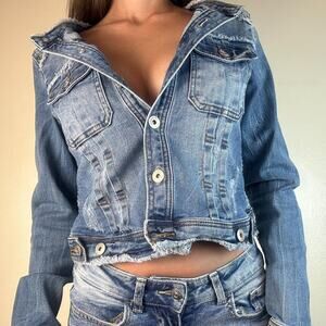 Y2k denim jacket super